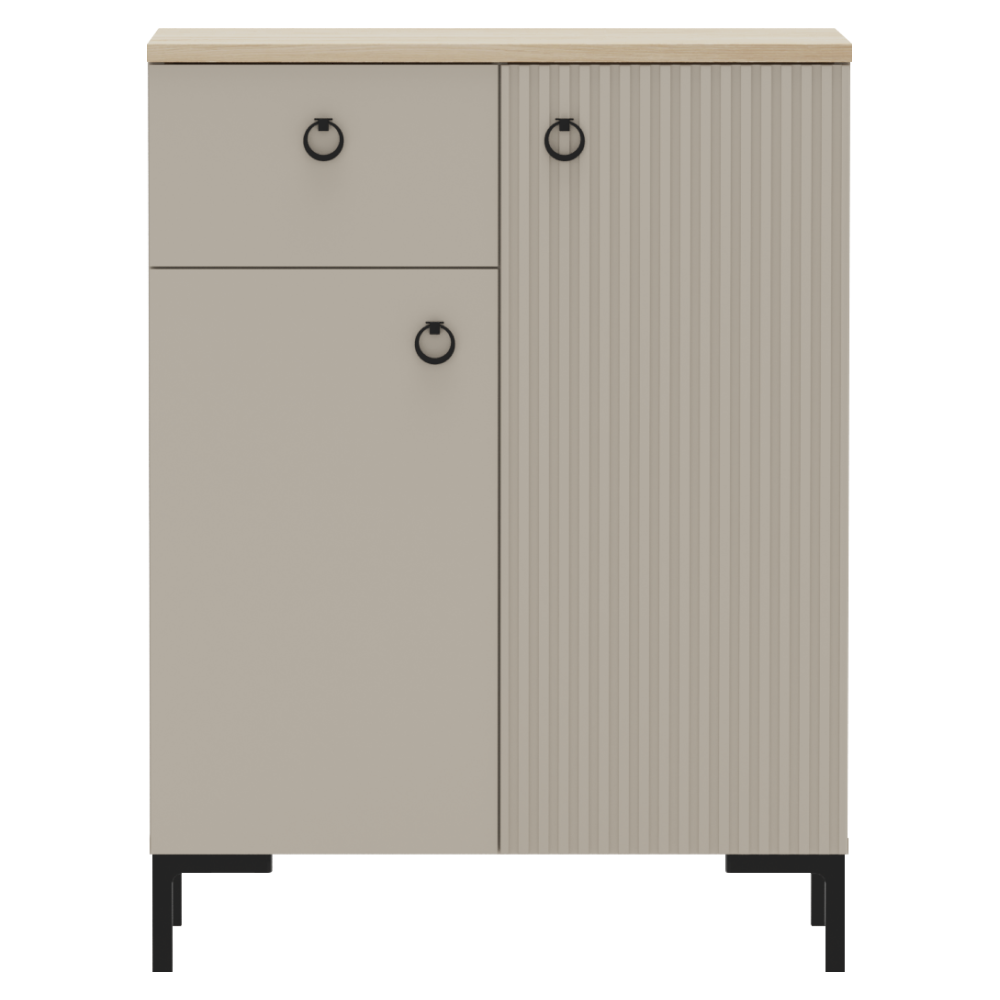 Komoda, sivohnedá Taupe/dub silverjack, DOMCA 2D1S