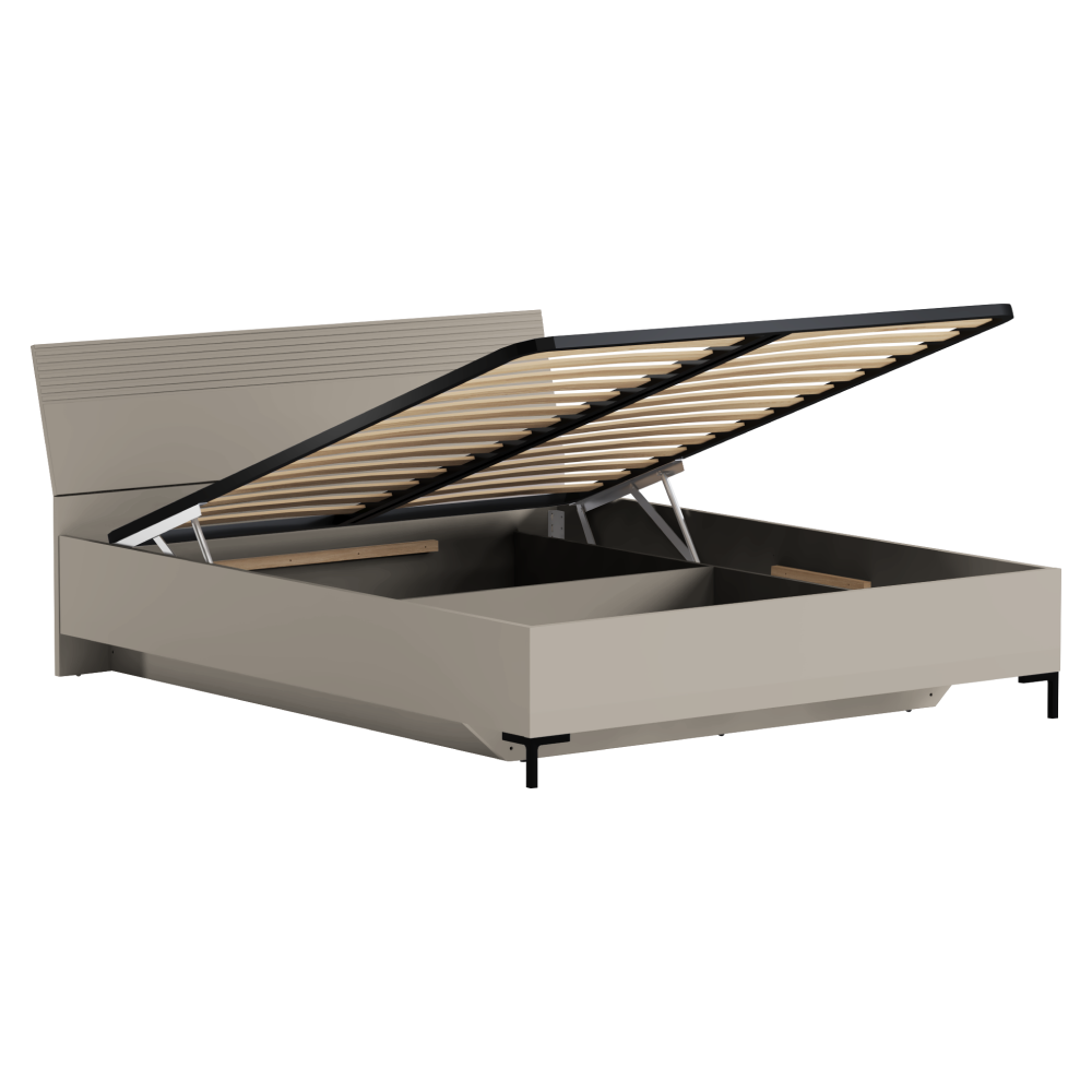 Manželská posteľ, 160x200, sivohnedá Taupe, DOMCA