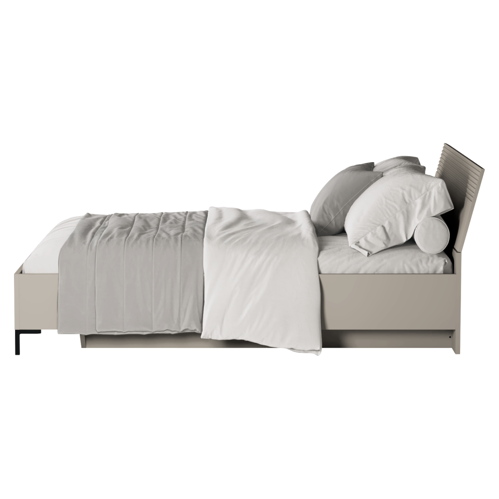 Manželská posteľ, 160x200, sivohnedá Taupe, DOMCA