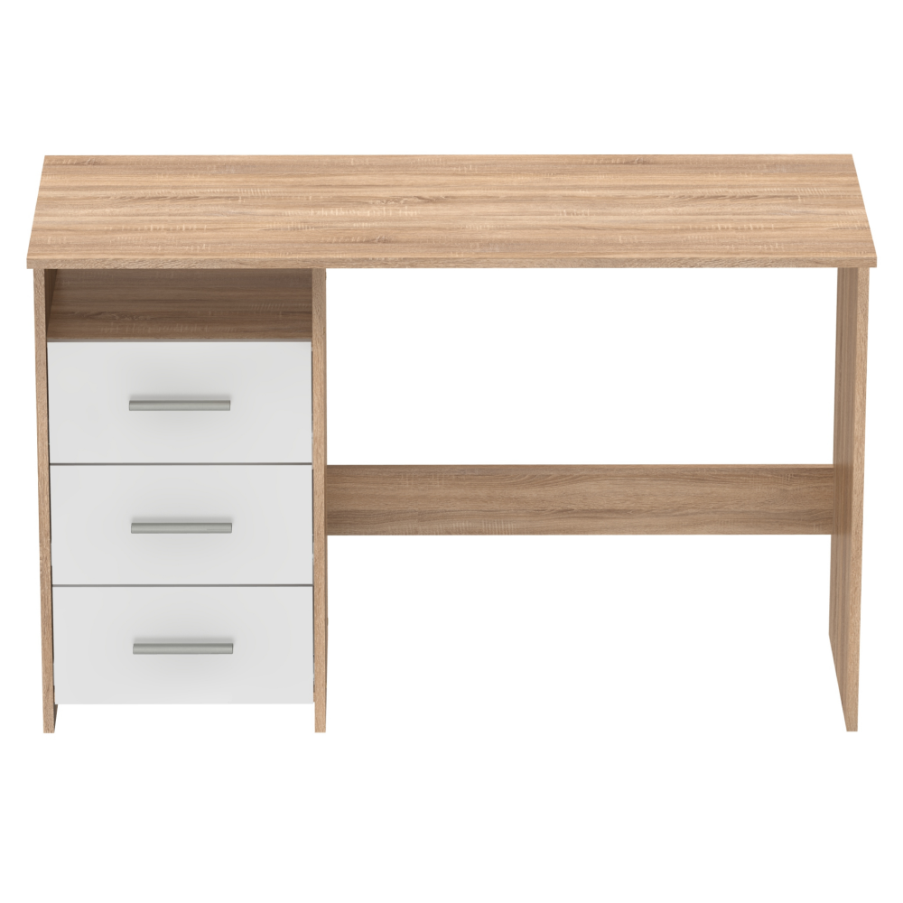 Számítógépasztal, sonoma tölgyfa/fehér, LARISTOTE NEW