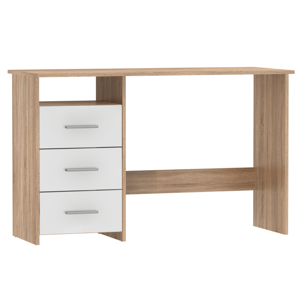 Számítógépasztal, sonoma tölgyfa/fehér, LARISTOTE NEW