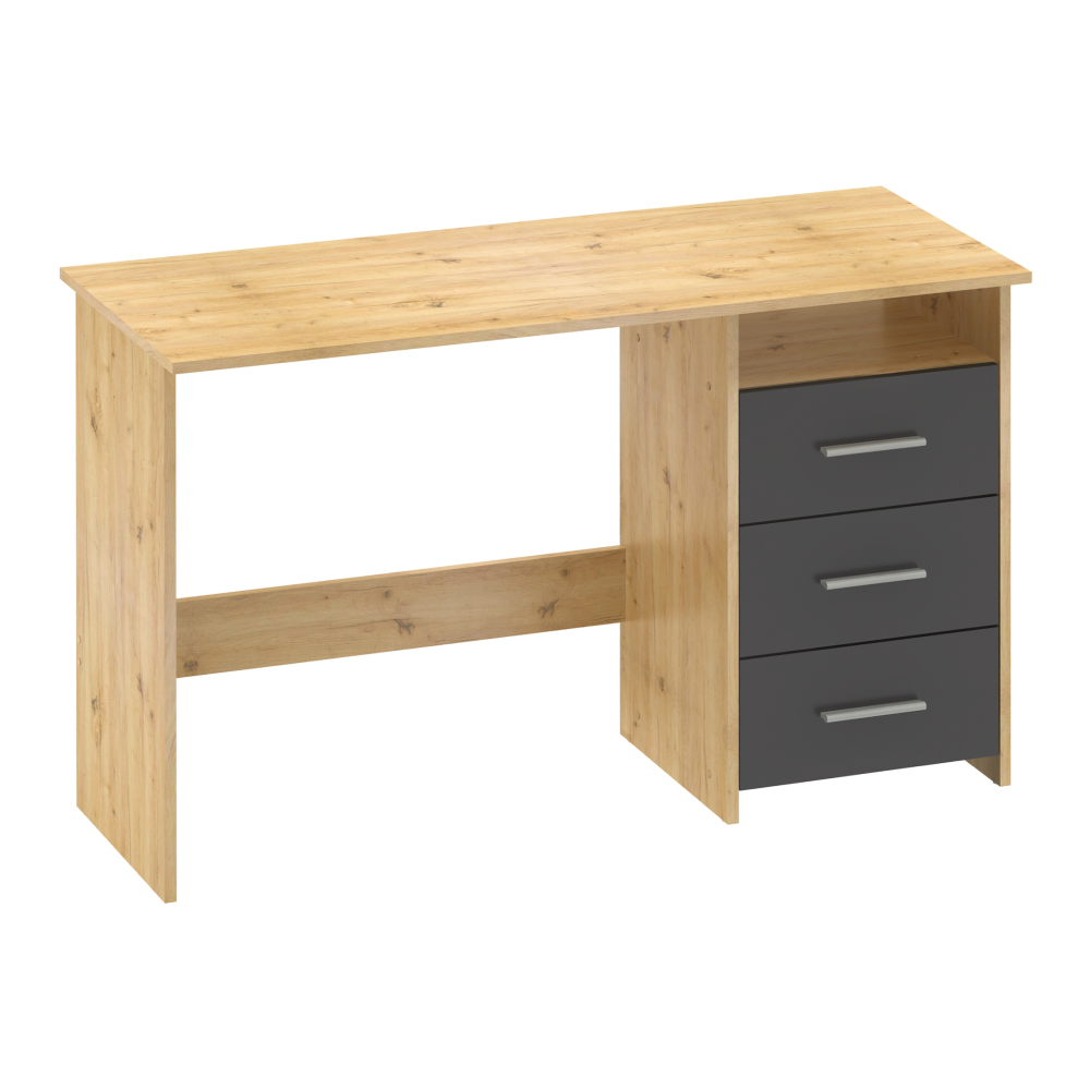 PC stôl, dub artisan/grafit, LARISTOTE NEW