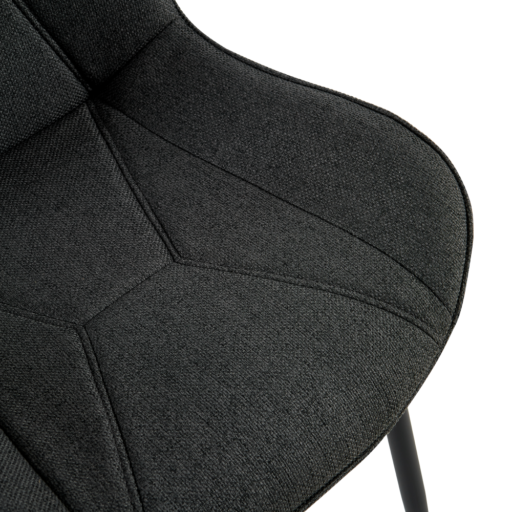 Jedálenská stolička, tmavosivá/čierna, DELTA