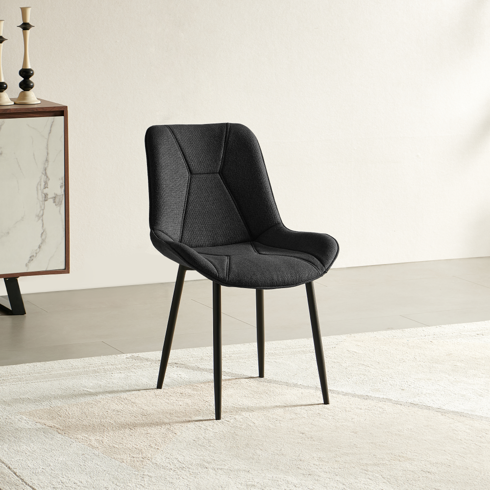 Jedálenská stolička, tmavosivá/čierna, DELTA