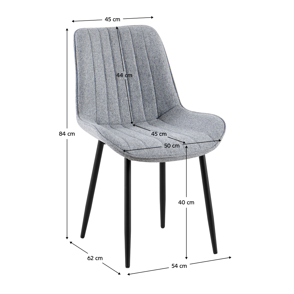 Jedálenská stolička, svetlosivá/čierna, ZAJRA