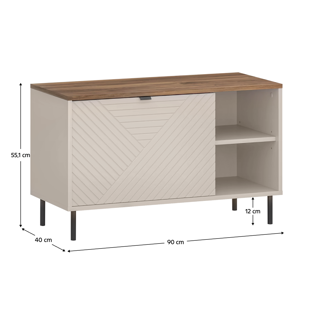 Botník, kašmír/dub castello, EYCO 1K