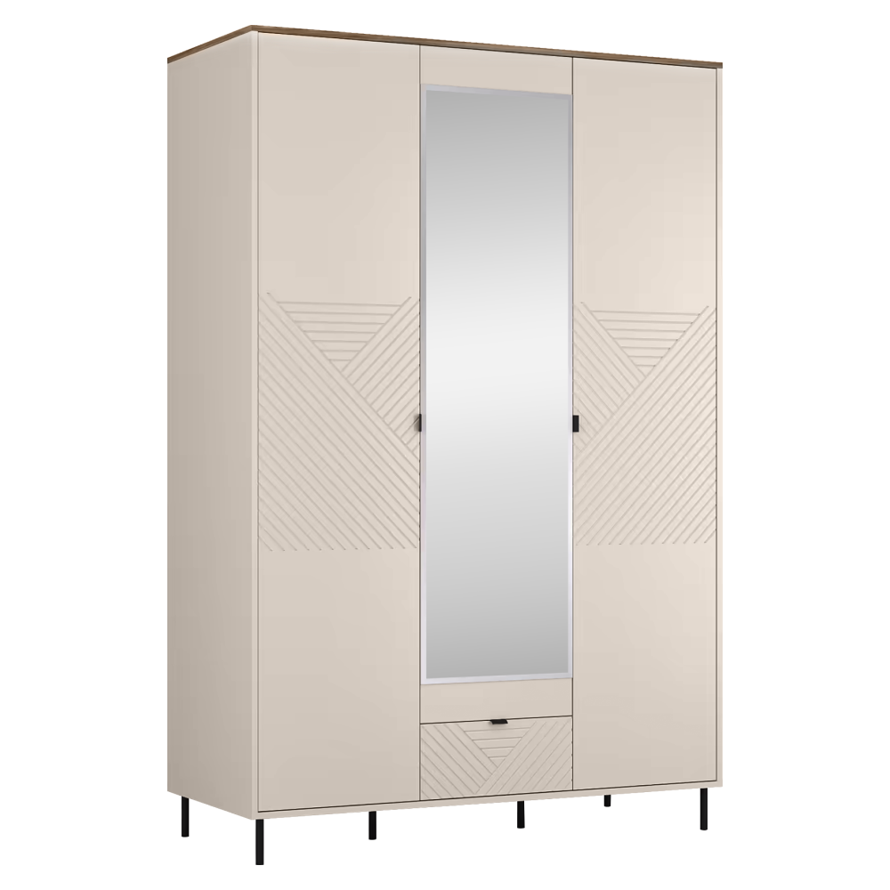 Skriňa, kašmír/dub castello, EYCO 3D1S