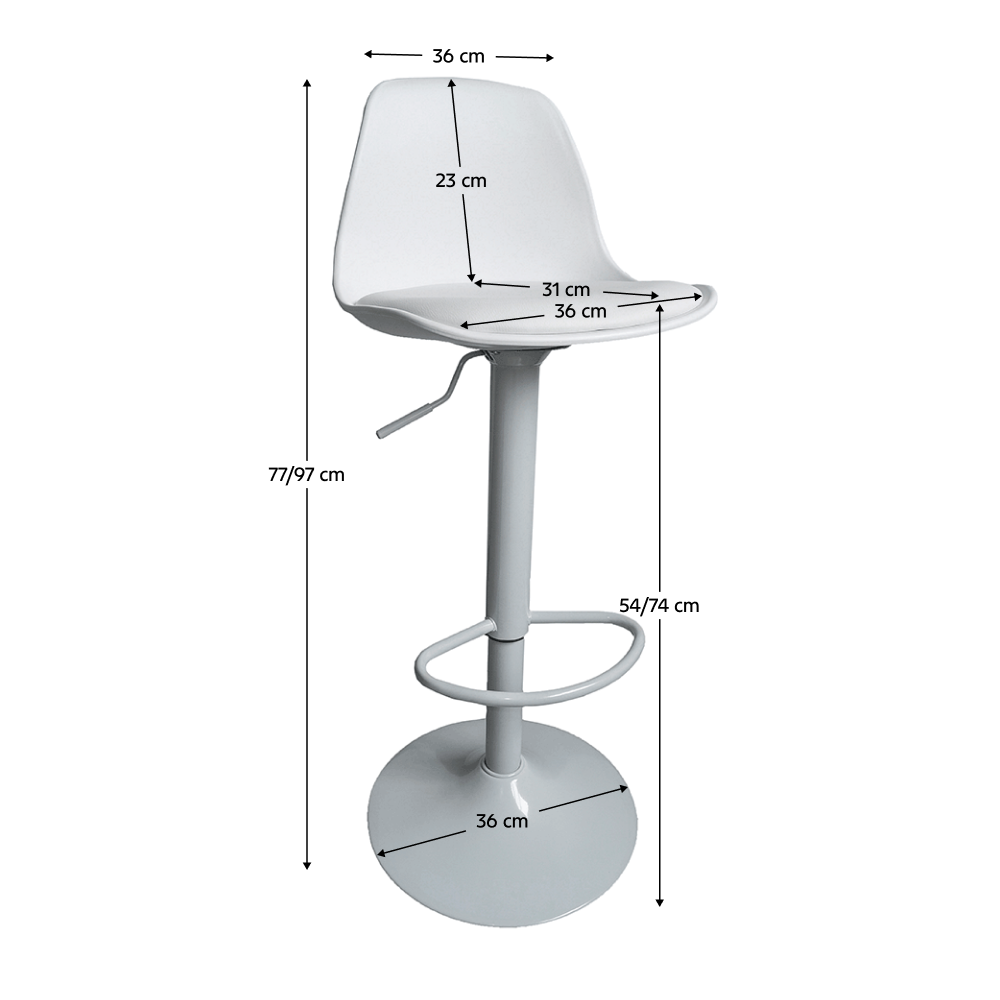 Barová stolička, biela, DOBBY NEW