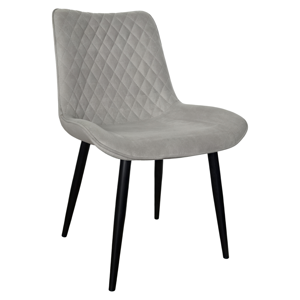 Jedálenská stolička, svetlosivá/čierna, DELORA