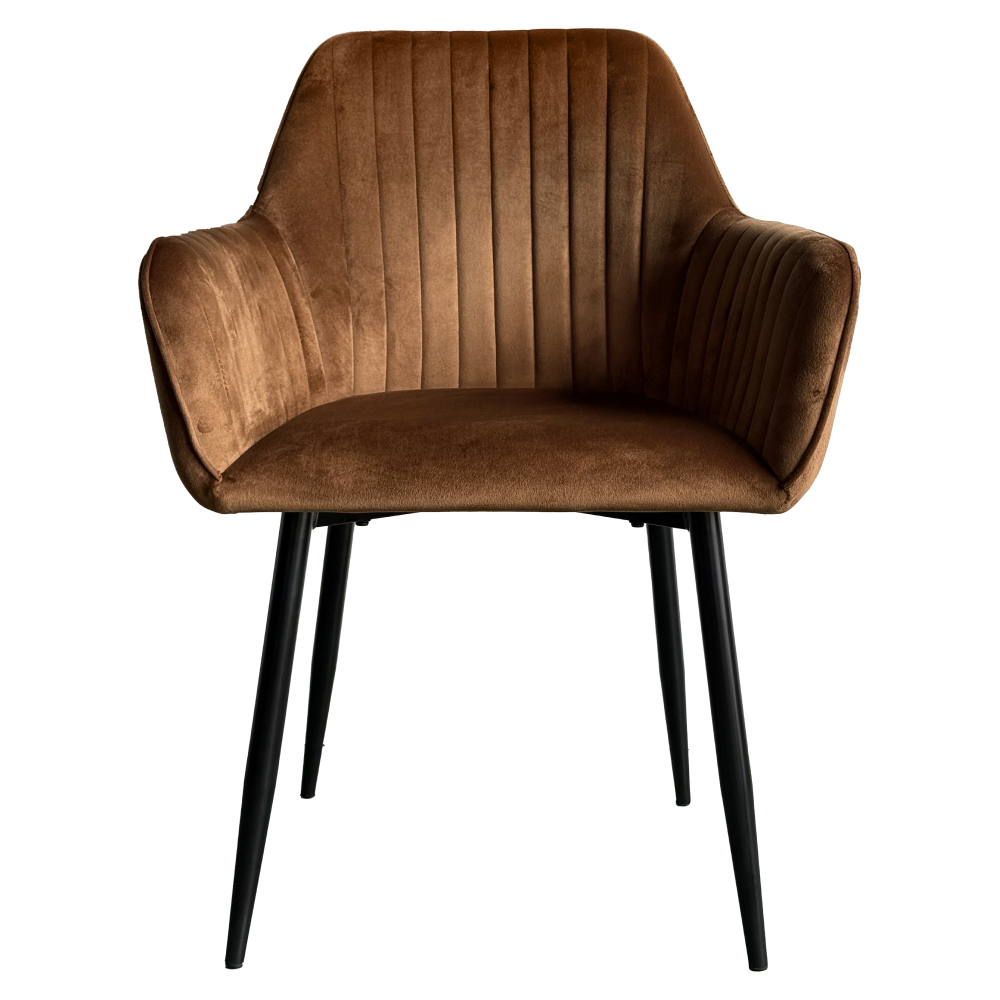 Jedálenské kreslo, hnedá Velvet látka/čierna, ZIRKOS NEW