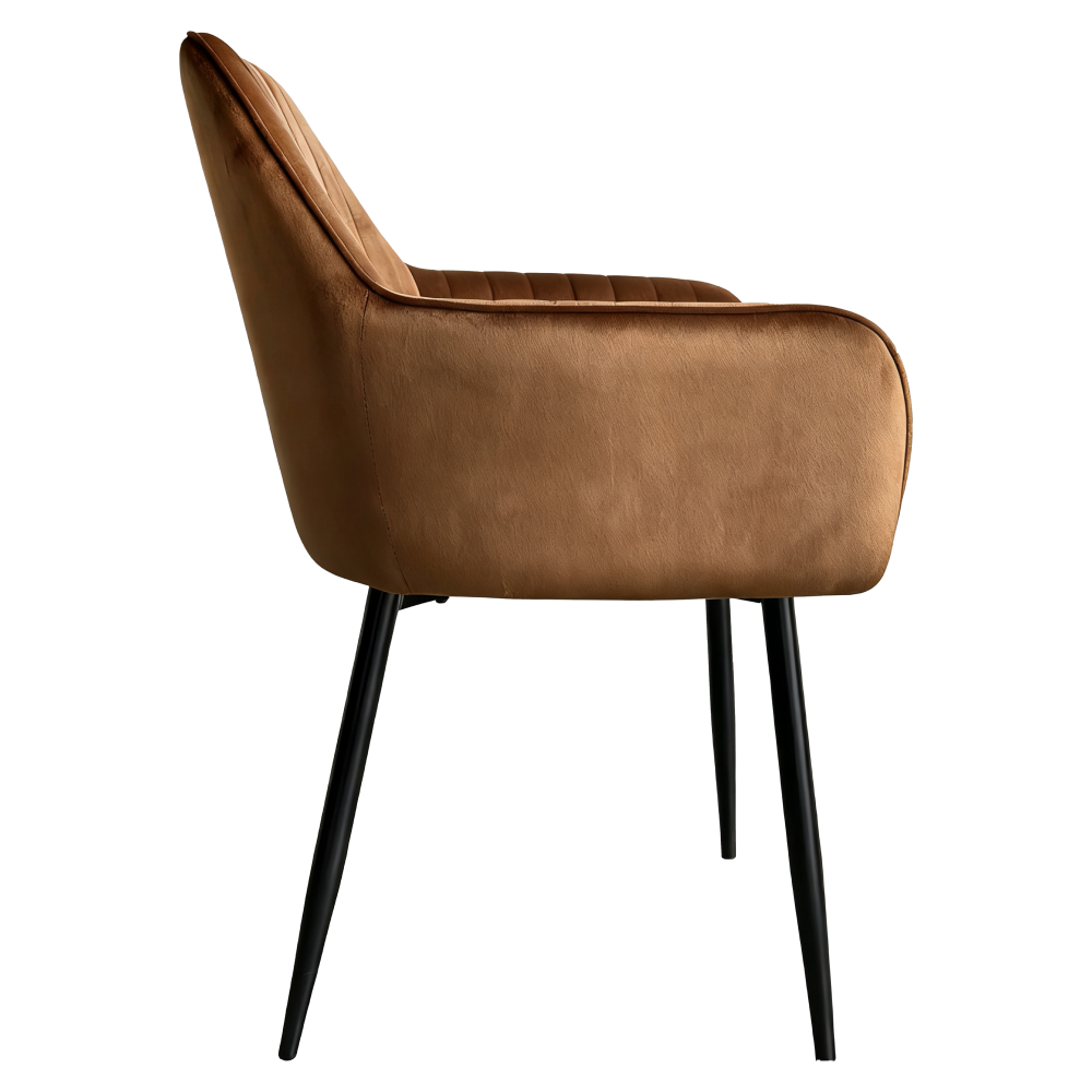 Jedálenské kreslo, hnedá Velvet látka/čierna, ZIRKOS NEW