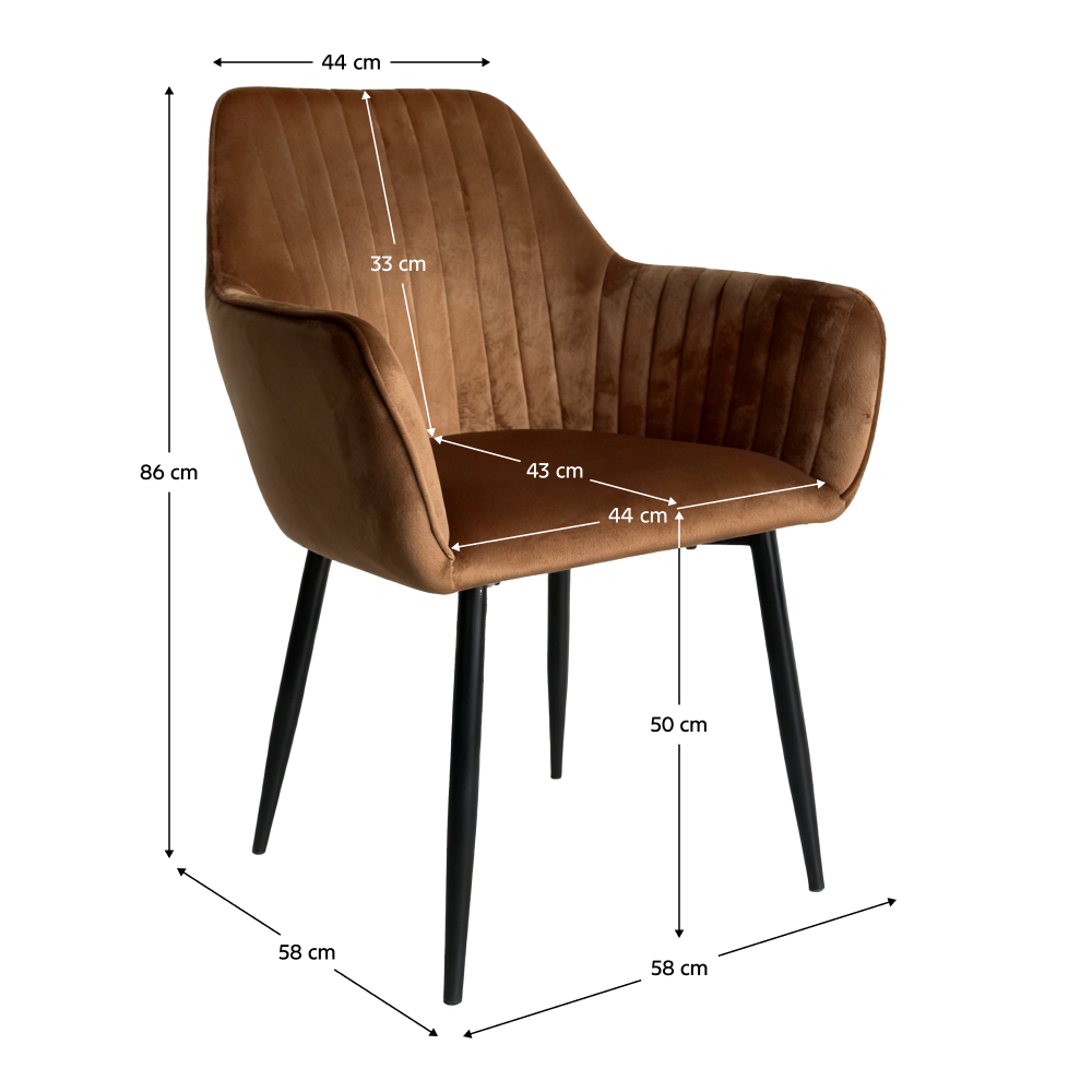 Jedálenské kreslo, hnedá Velvet látka/čierna, ZIRKOS NEW
