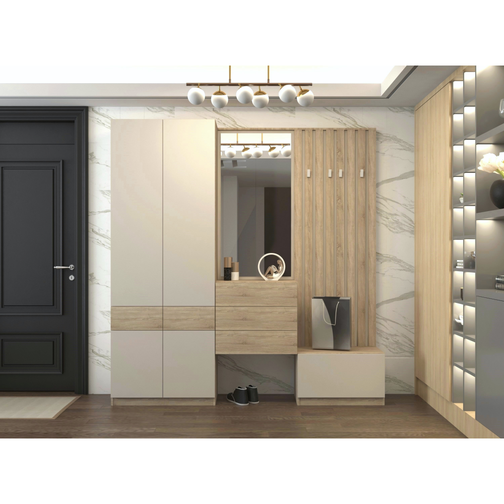 Vešiak, dub sonoma/kašmír, VERTIO WIE67