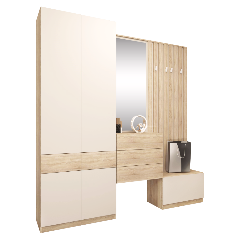 Botník, dub sonoma/kašmír, VERTIO KOM1K