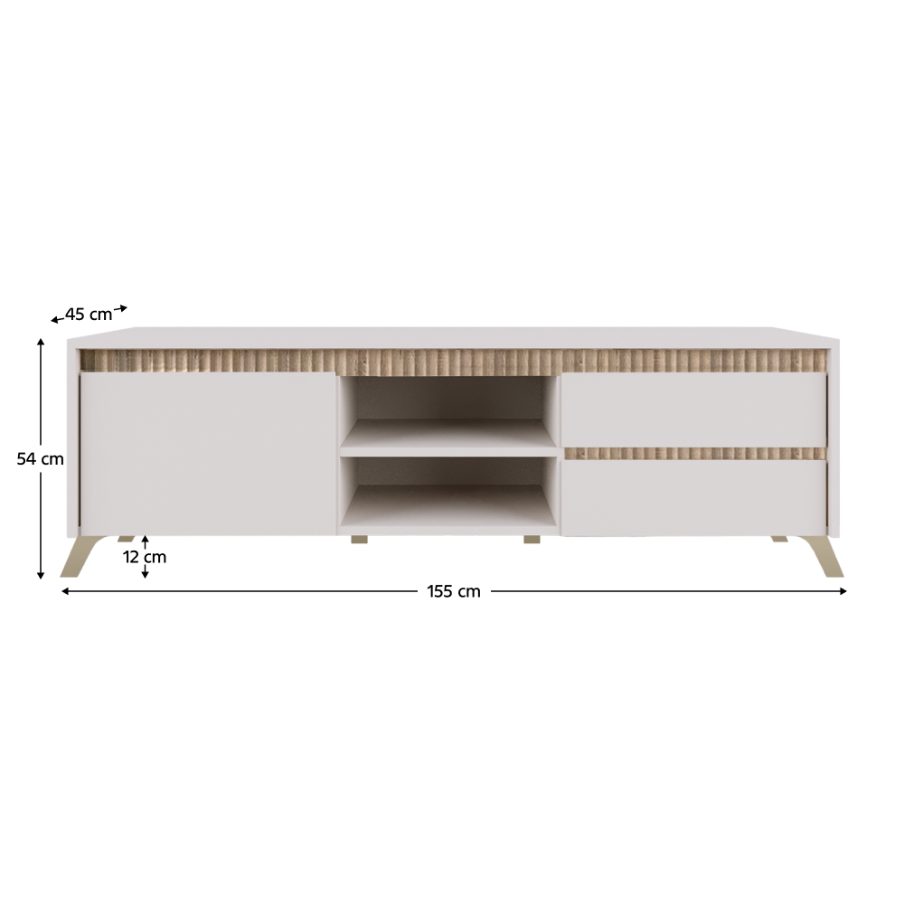 TV stolík, kašmír/dub sonoma, LONGY RTV1K2So