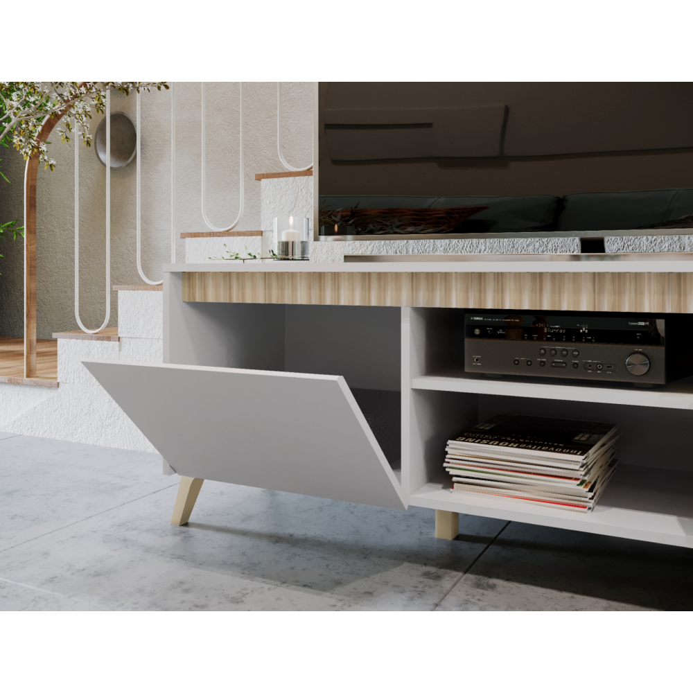 TV stolík, kašmír/dub sonoma, LONGY RTV1K2So