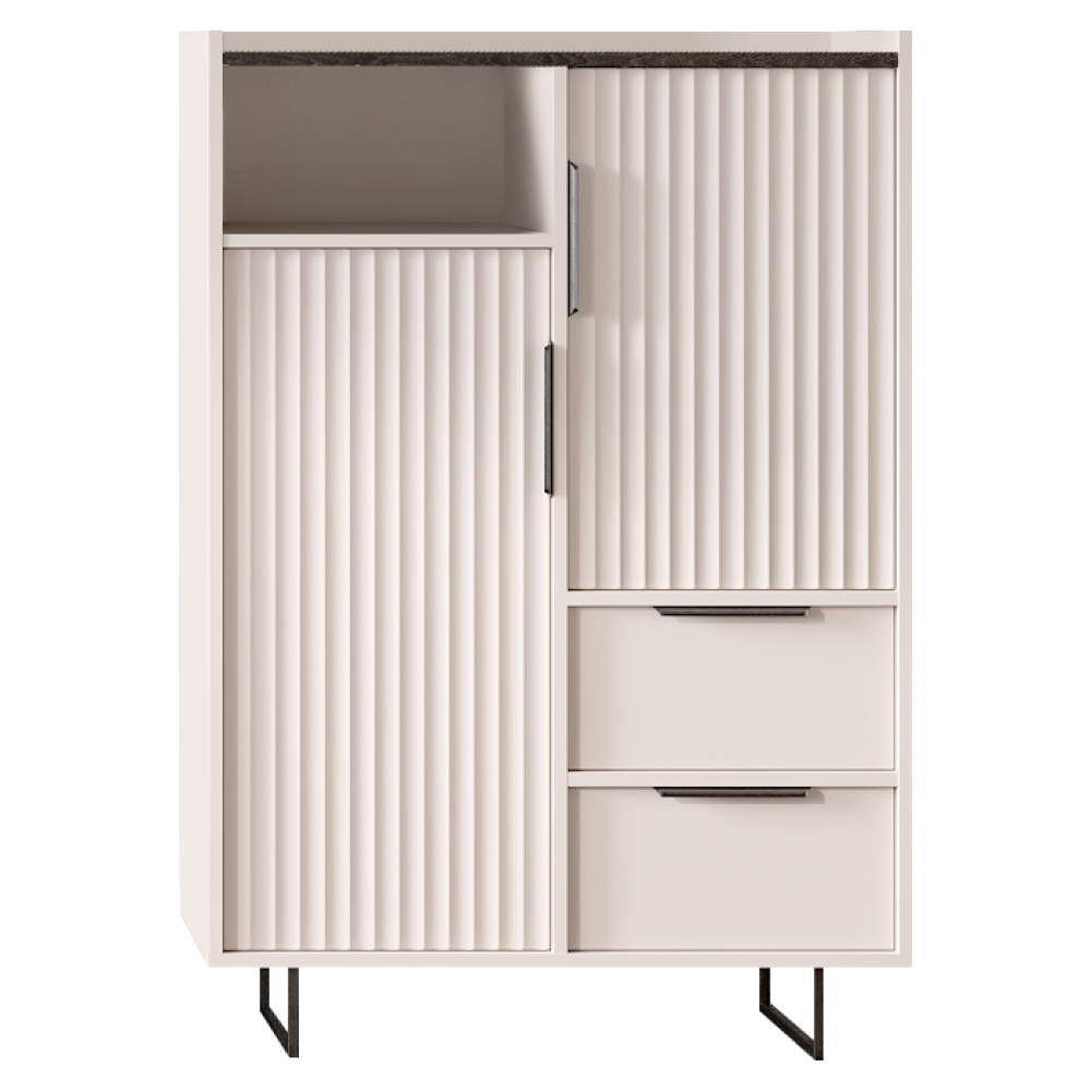 Komoda, kašmír/norkový kaštan arvadonna, FRESIO KOM2D2S