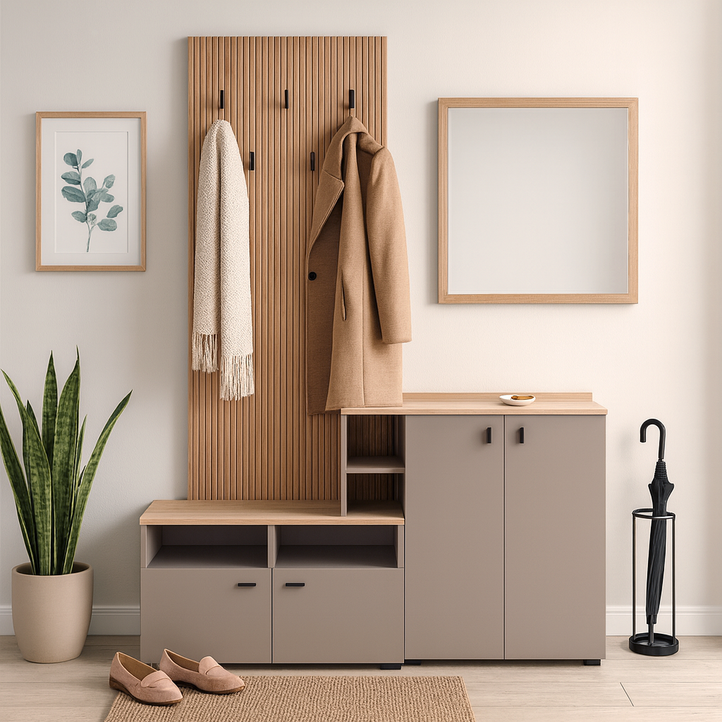 Predsieňová zostava, toffee/natural canella strata/cremona torro dub, EBRAO