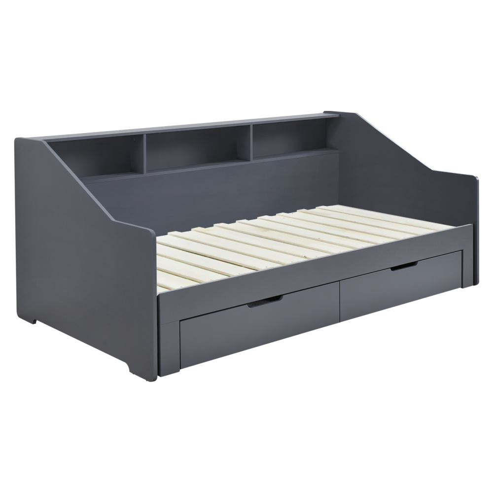 Rozkladacia posteľ, sivá, MONETA