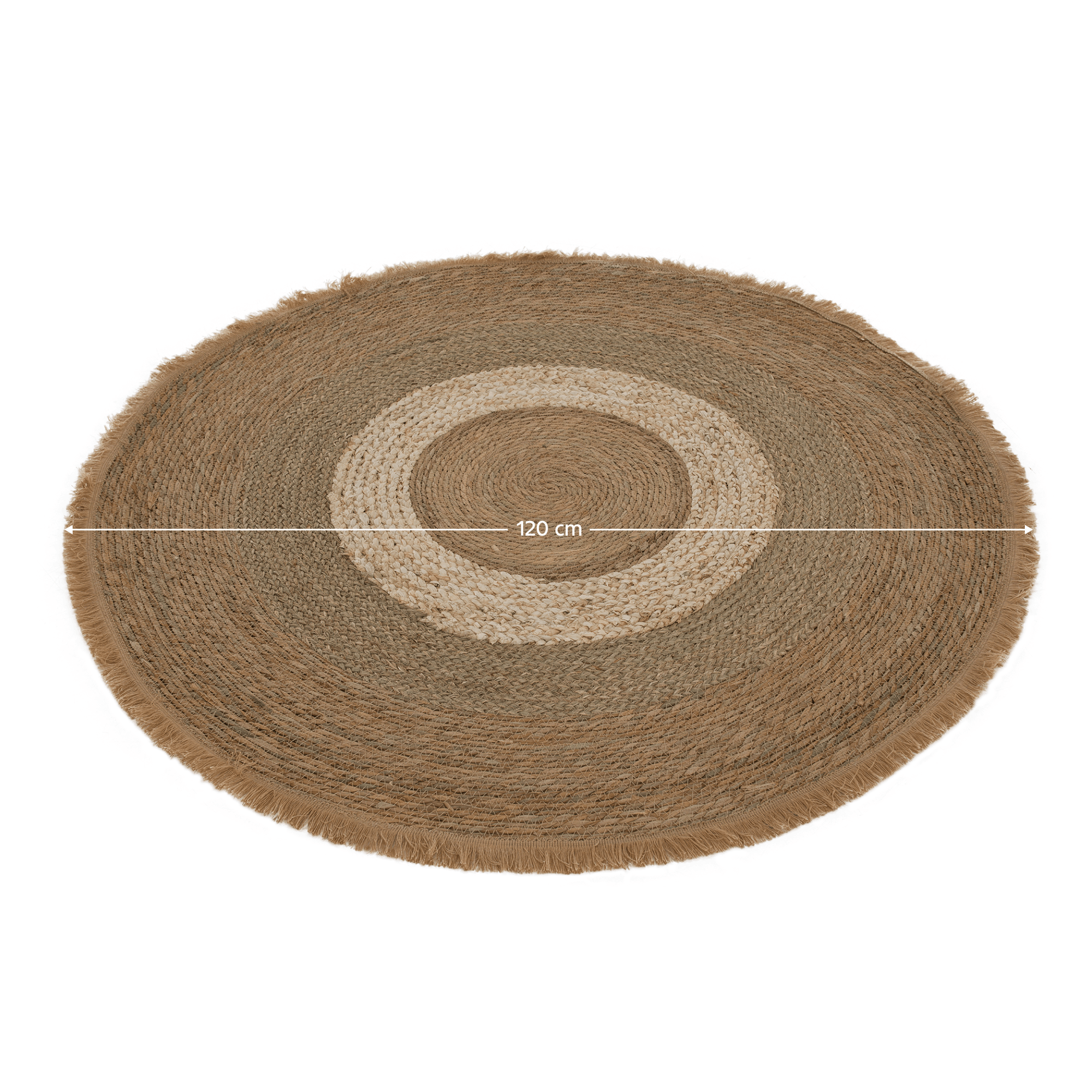 Okrúhly koberec, prírodná, morská tráva, 120 cm, FERNO