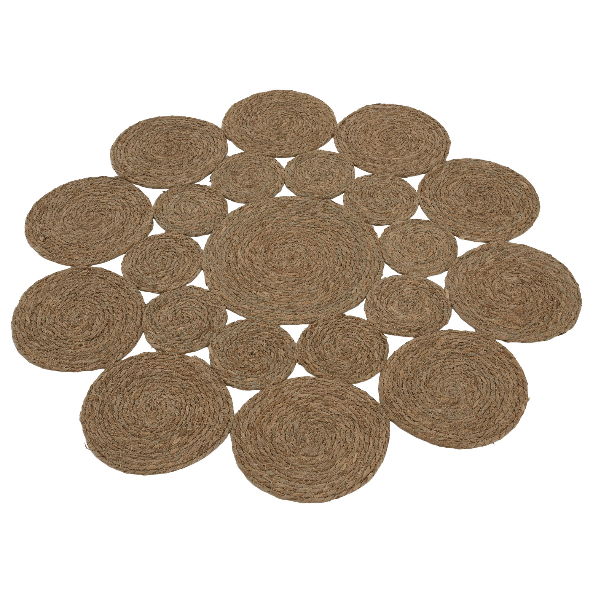 Okrúhly koberec, prírodná, morská tráva, 120 cm, TABAN