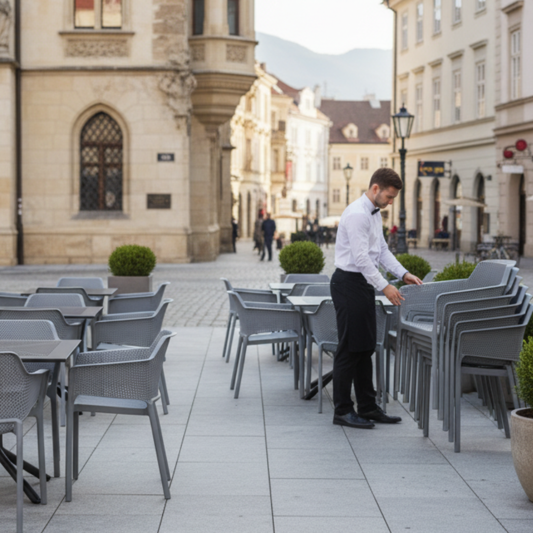 Stohovateľné kreslo, sivá, LAVTON