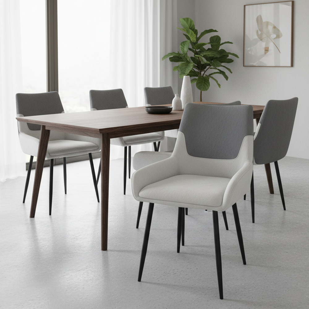 Jedálenská stolička, tmavosivá/svetlosivá/čierna, ADRINA