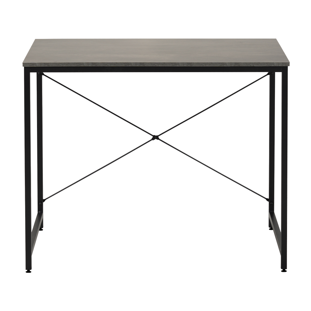 Písací stôl, betón/čierna, 90x60 cm, MELLORA