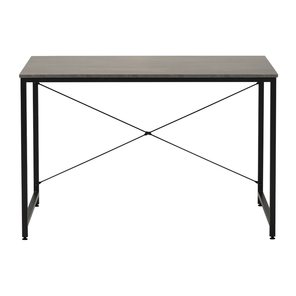 Písací stôl, betón/čierna, 120x60 cm, MELLORA