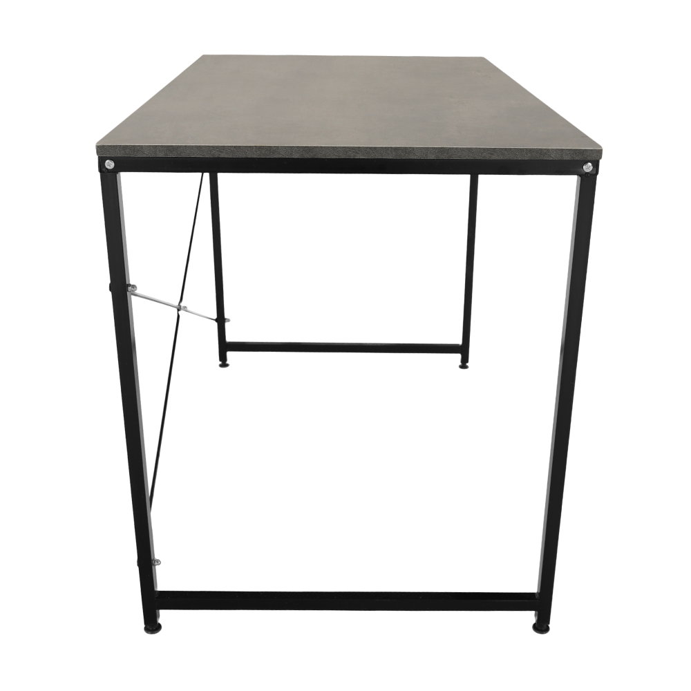 Písací stôl, betón/čierna, 120x60 cm, MELLORA