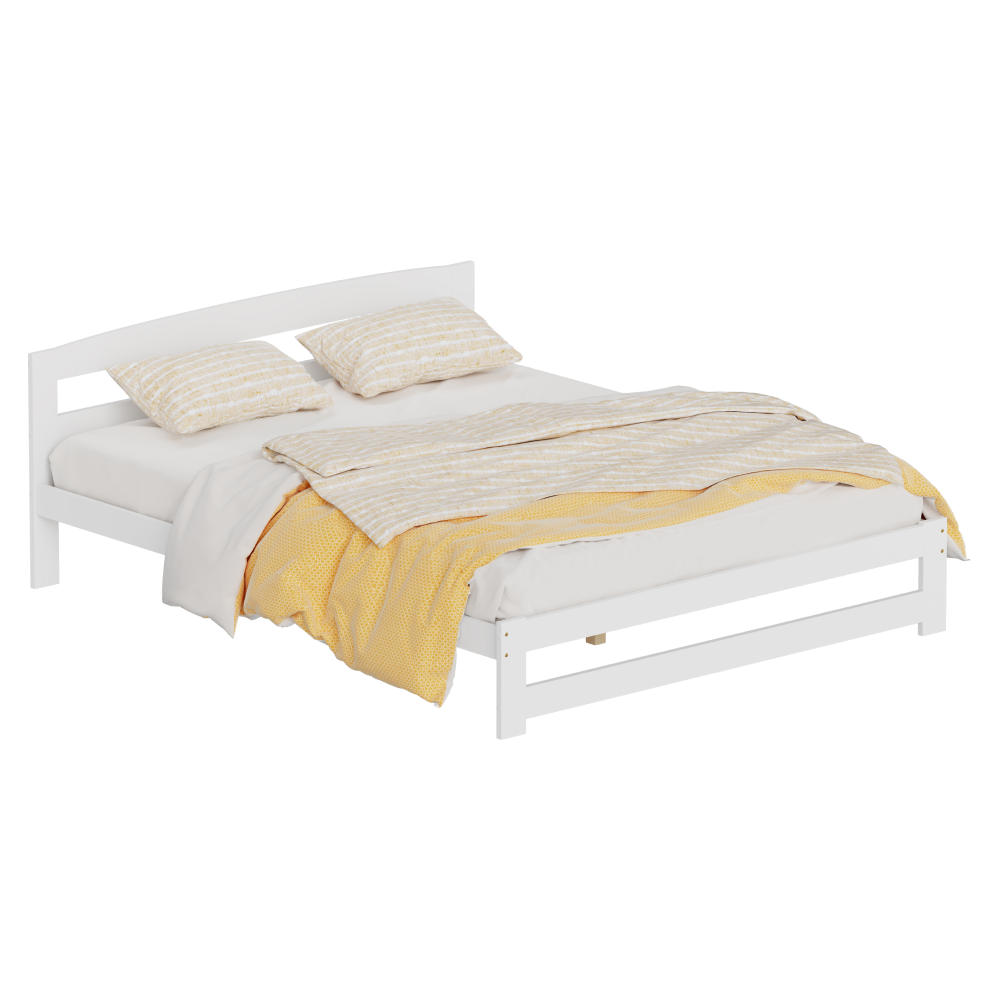 Posteľ s roštom, biela, 160x200, AZRA