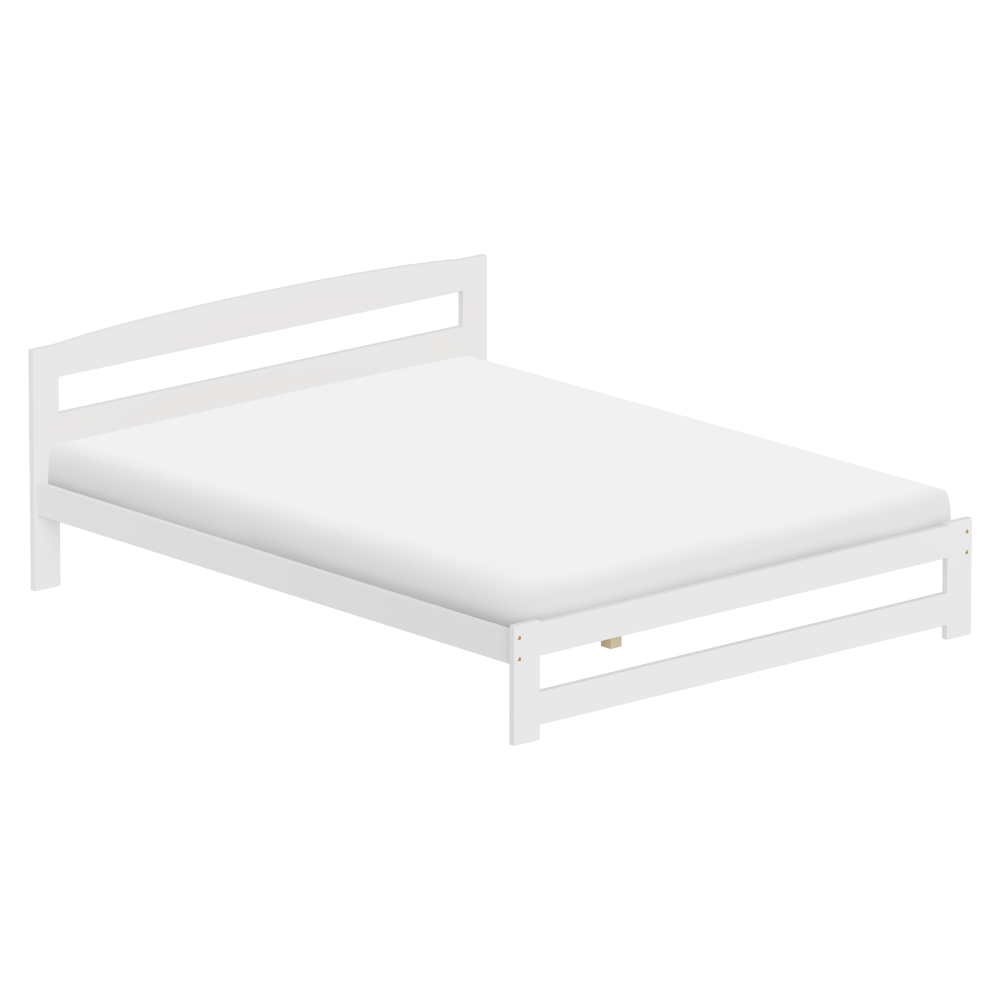 Posteľ s roštom, biela, 160x200, AZRA