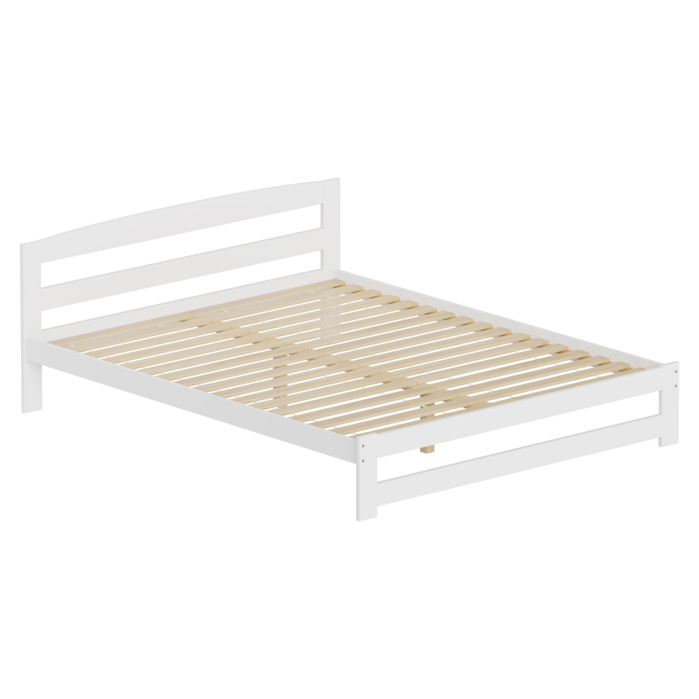 Posteľ s roštom, biela, 160x200, AZRA