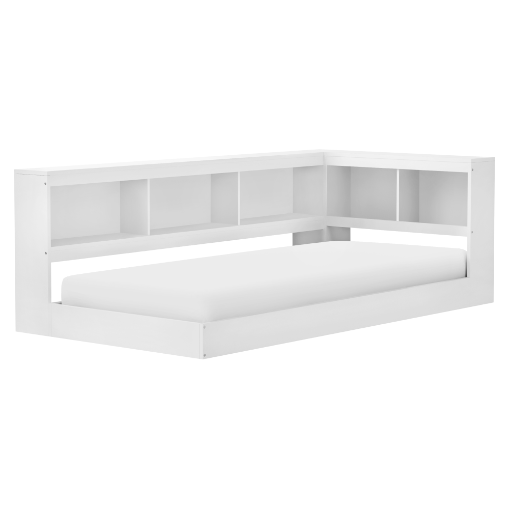 Posteľ s roštom, biela, 90x200, TOSIA