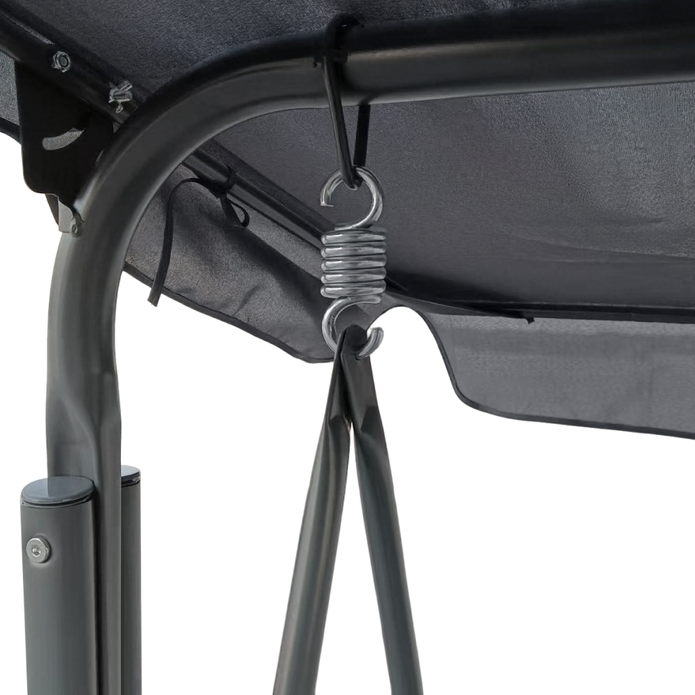 Záhradná hojdačka, sivá, ZERA