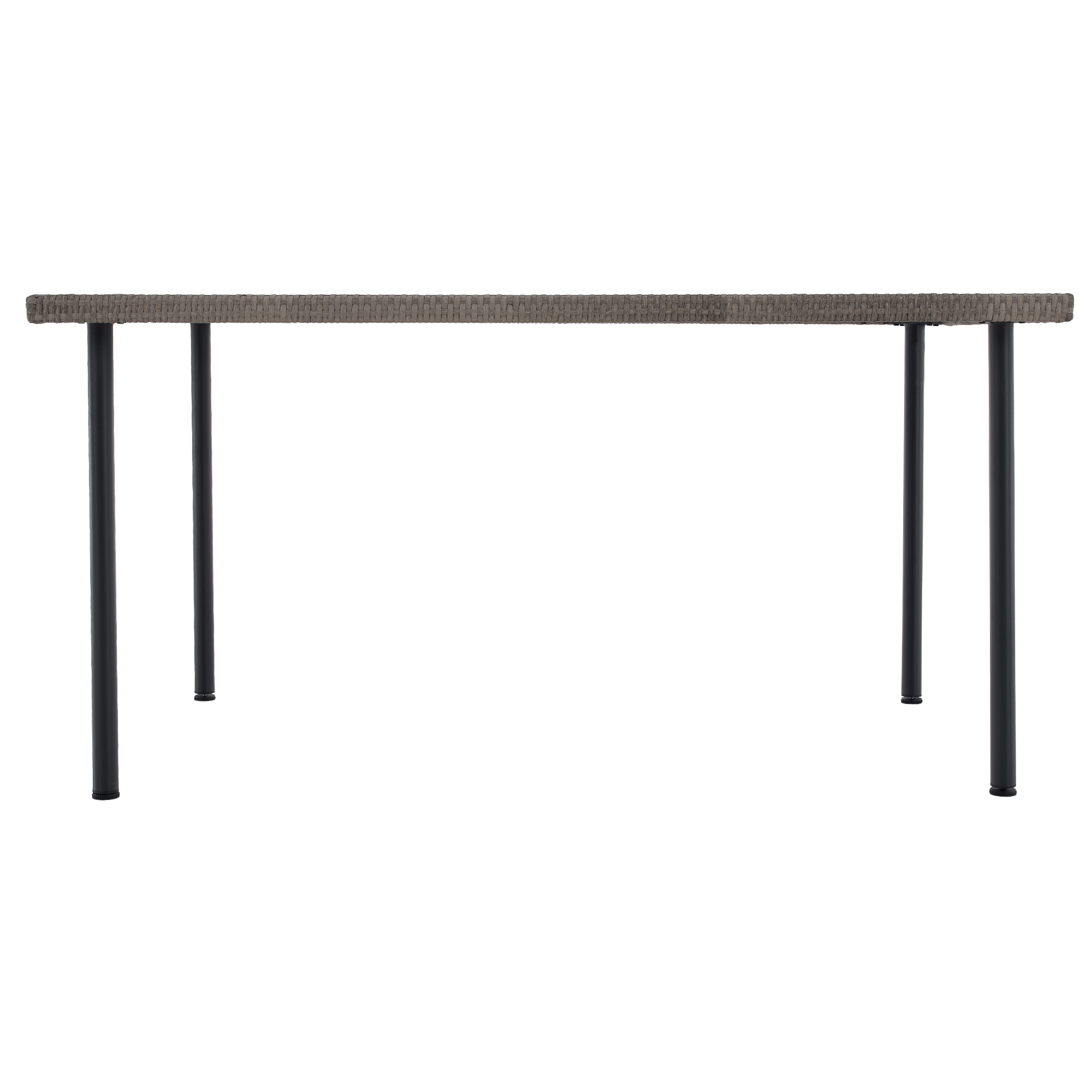 Záhradný 7-dielny ratanový set, sivá, KEON