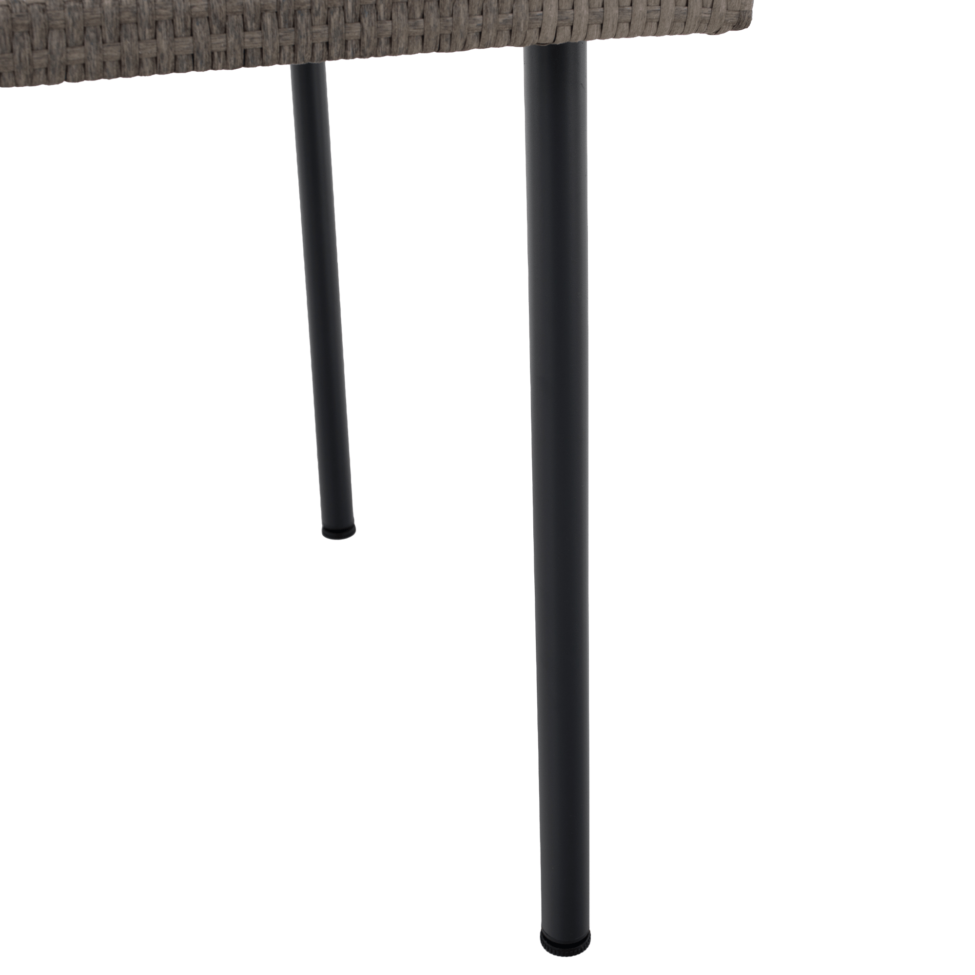 Záhradný 7-dielny ratanový set, sivá, KEON