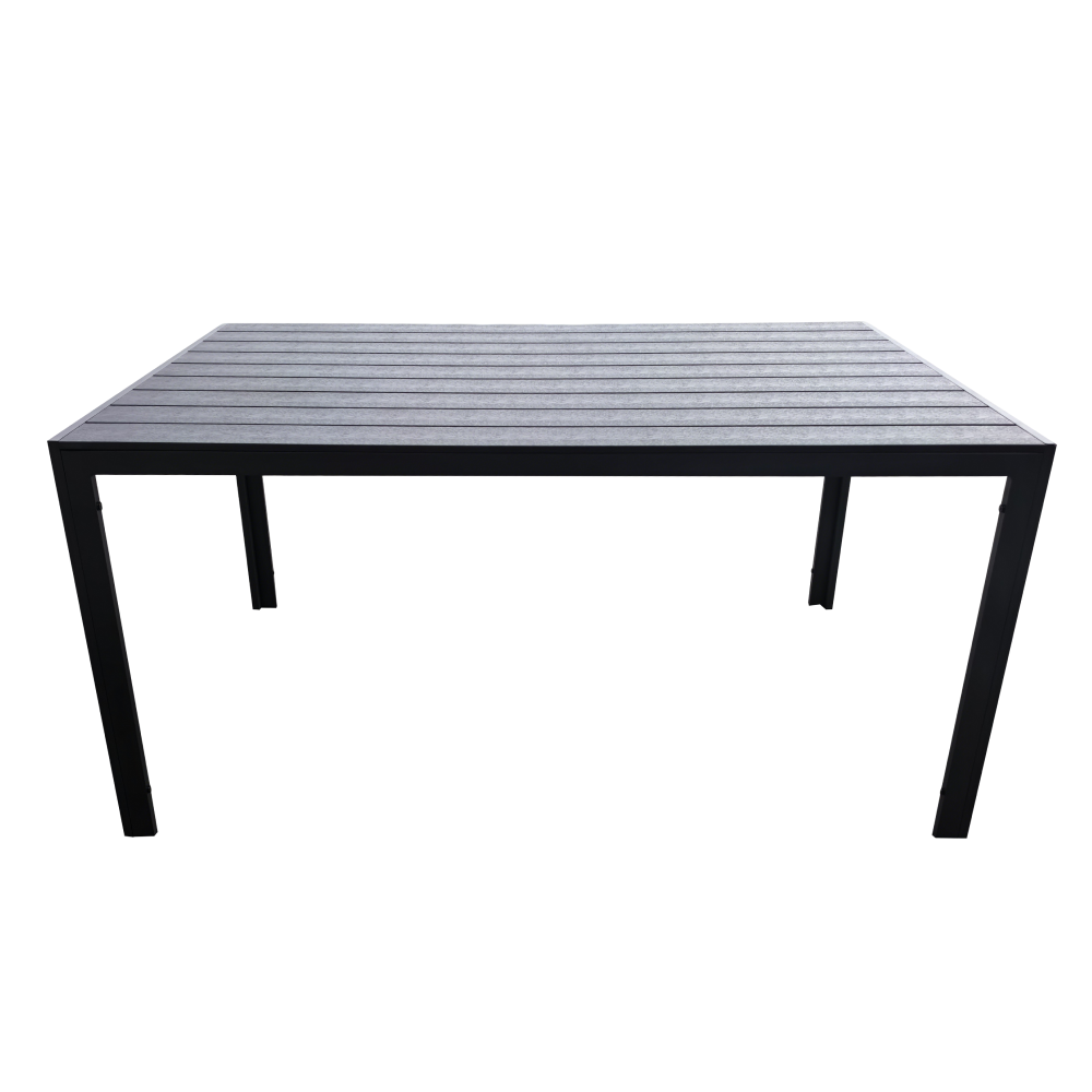 Záhradný stôl, hliník, čierna, ZINAN