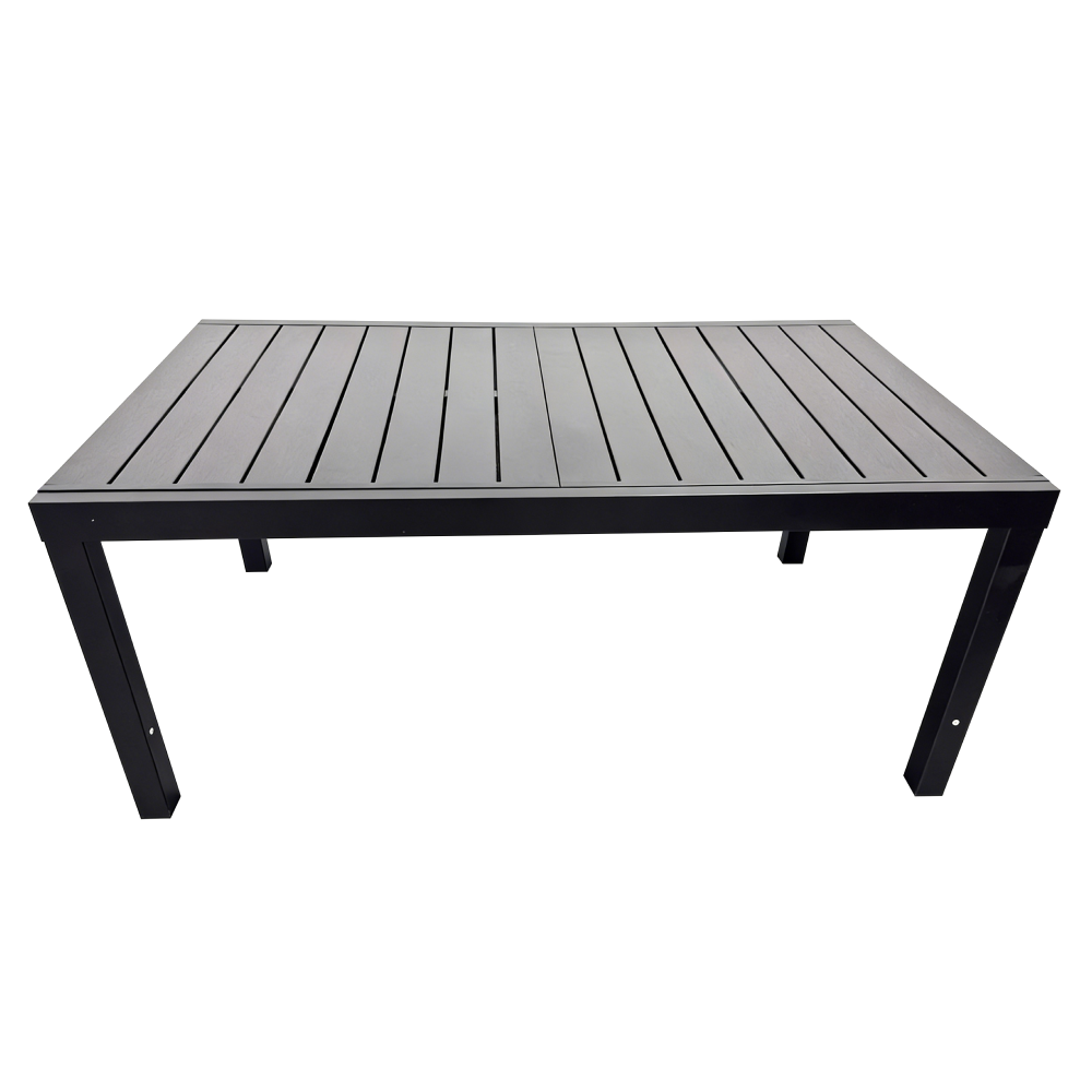 Záhradný rozkladací stôl, 160/240x100 cm, čierna, RIKO