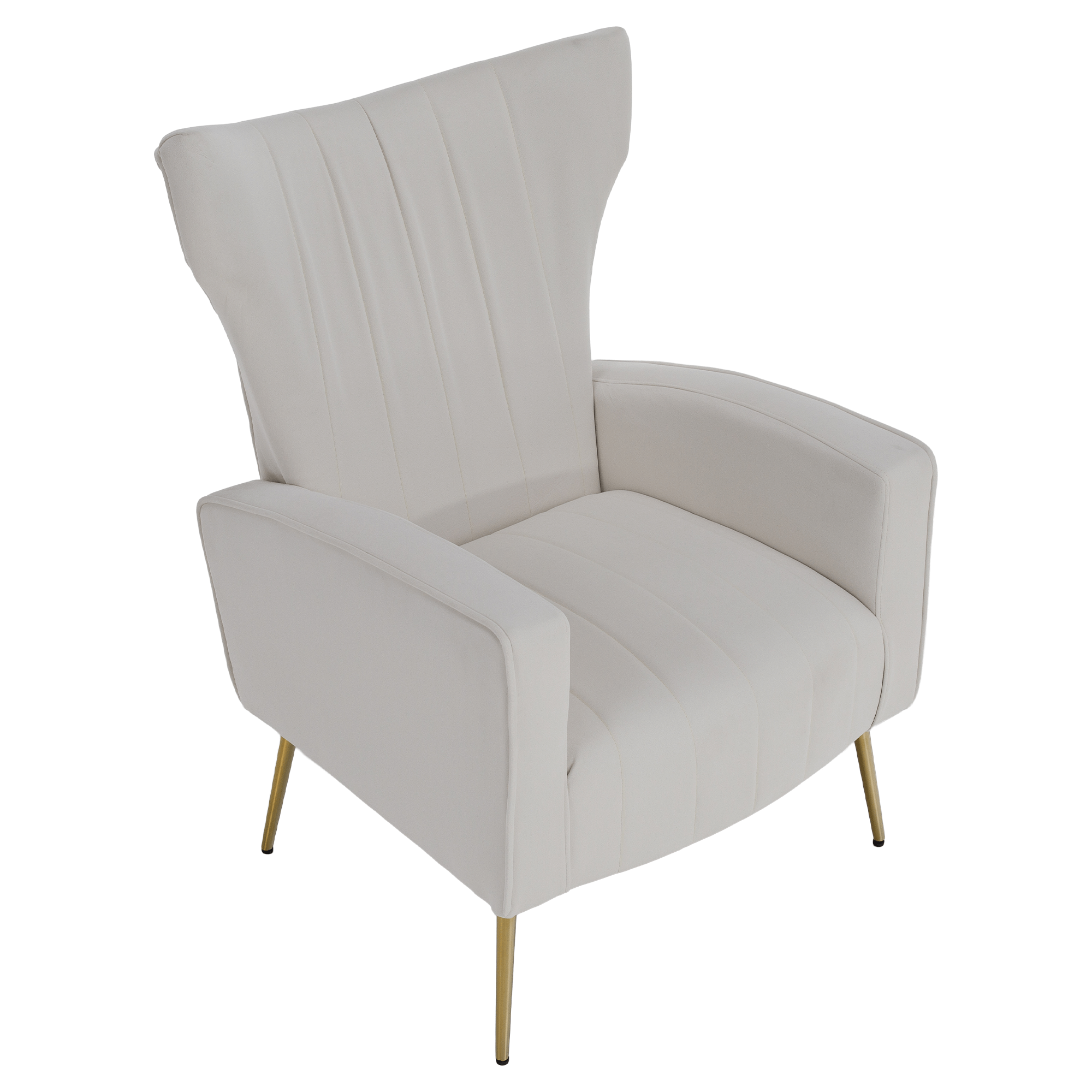 Relaxačné kreslo, béžová  Velvet látka, BARET