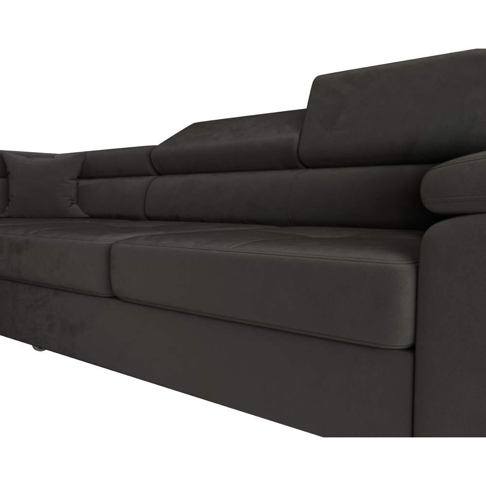 Rohová sedacia súprava, tmavosivá, ľavá, ANTON ROH