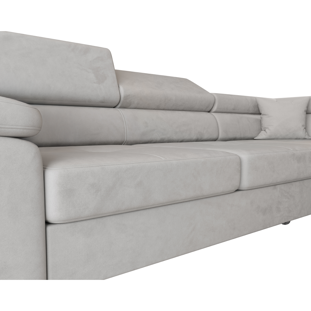 Rohová sedacia súprava, svetlosivá, pravá, ANTON ROH