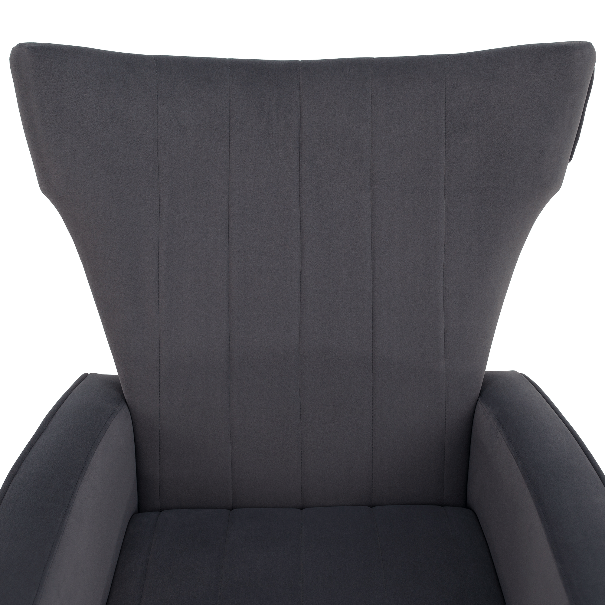 Relaxačné kreslo, sivá Velvet látka, BARET