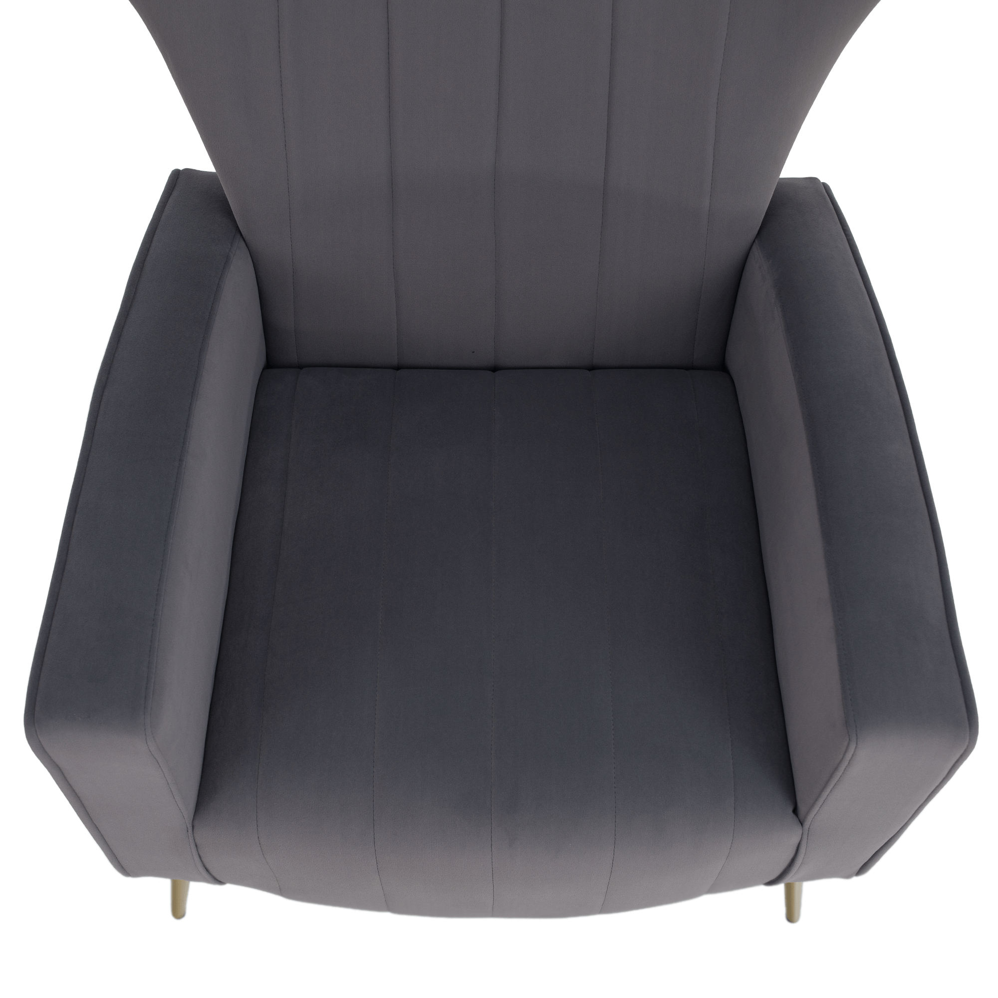 Relaxačné kreslo, sivá Velvet látka, BARET