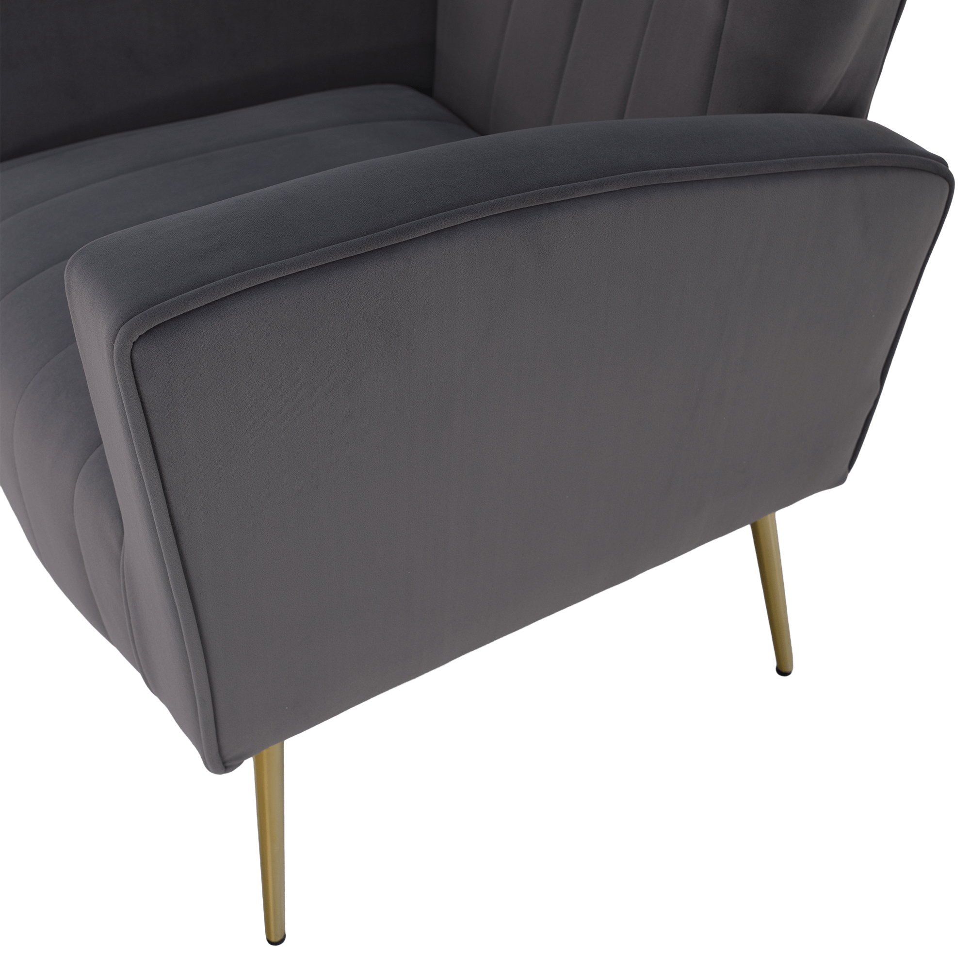 Relaxačné kreslo, sivá Velvet látka, BARET