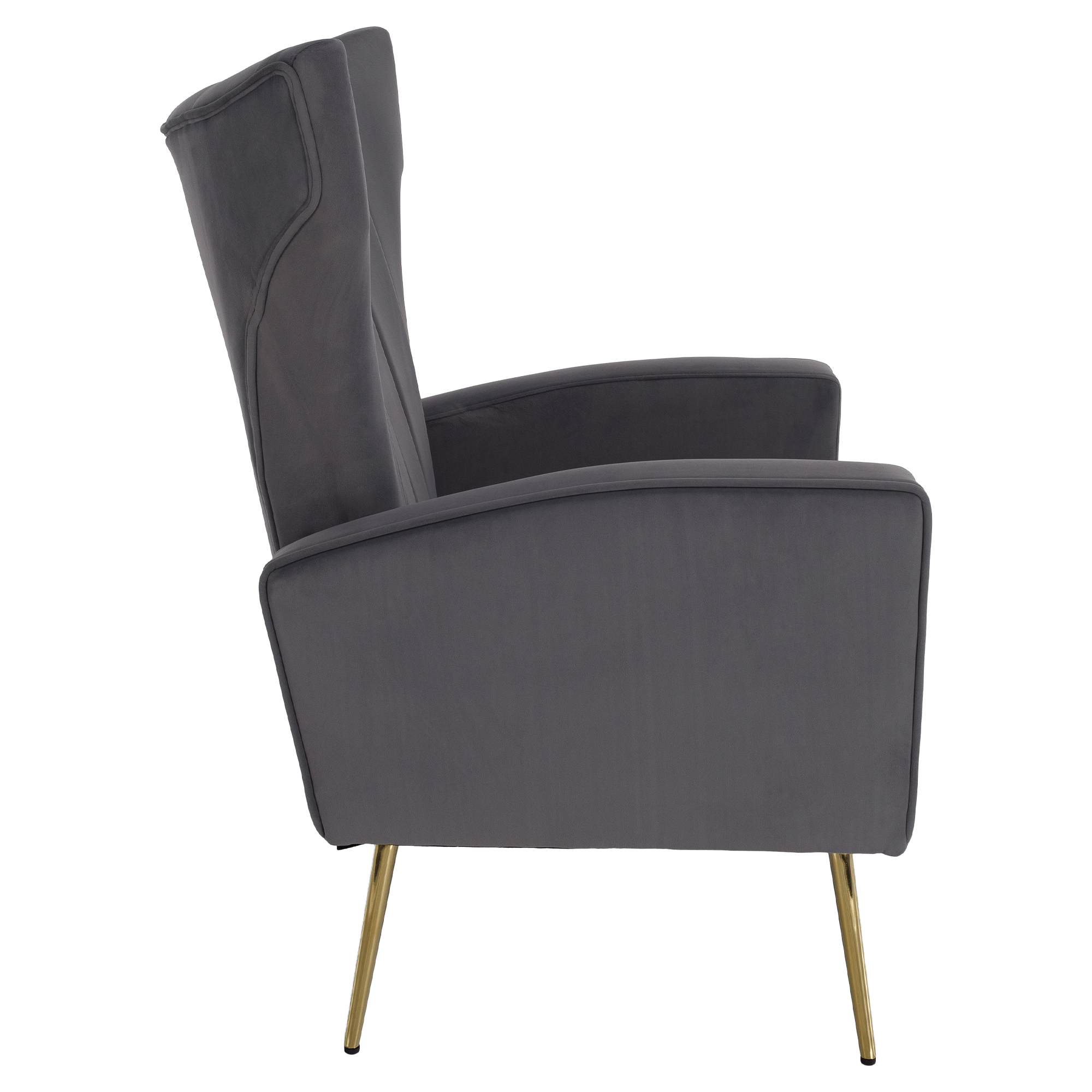 Relaxačné kreslo, sivá Velvet látka, BARET