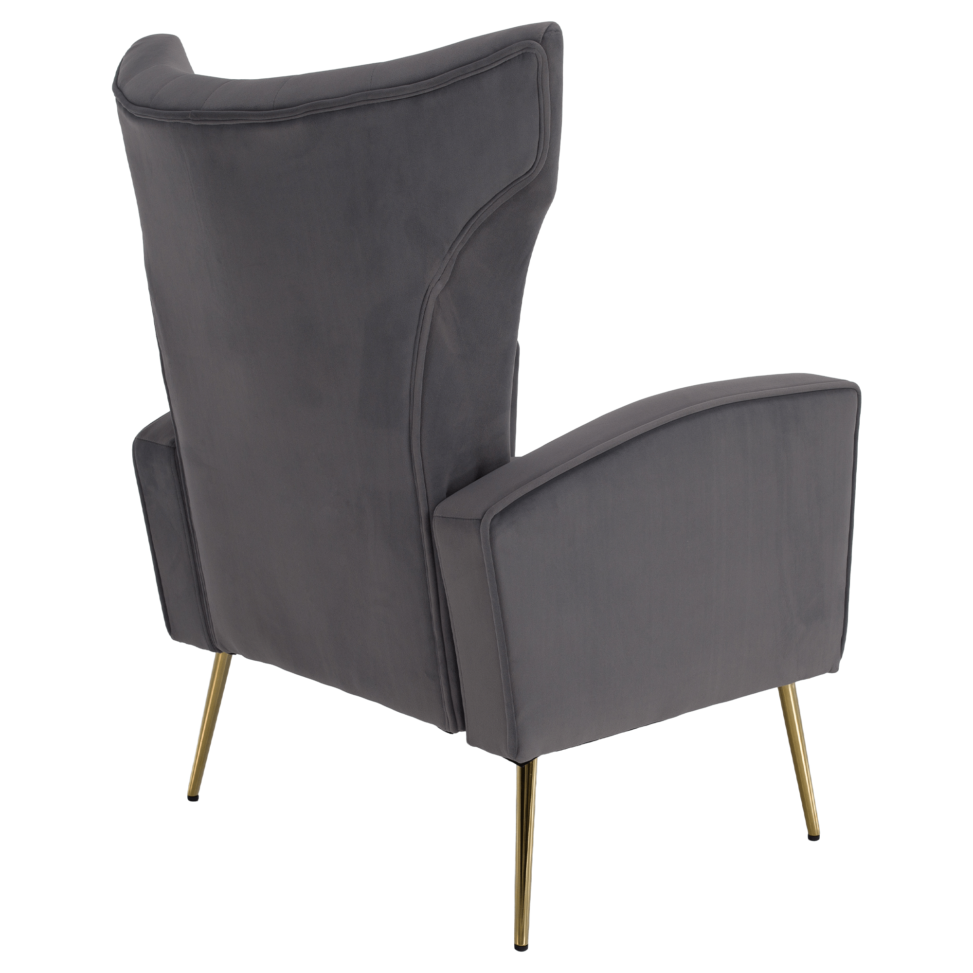 Relaxačné kreslo, sivá Velvet látka, BARET