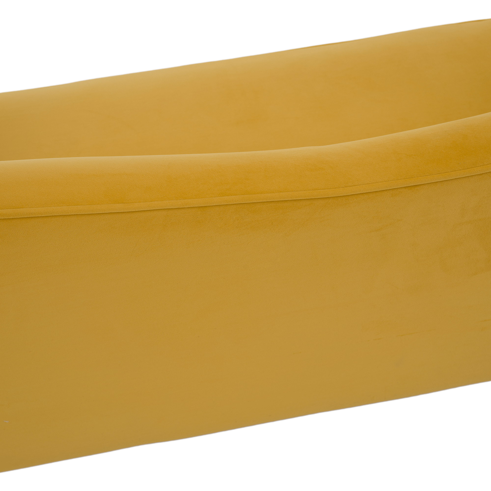 Dizajnový 3-sed, žltá Velvet látka/gold chróm zlatá, EZIO TYP 3