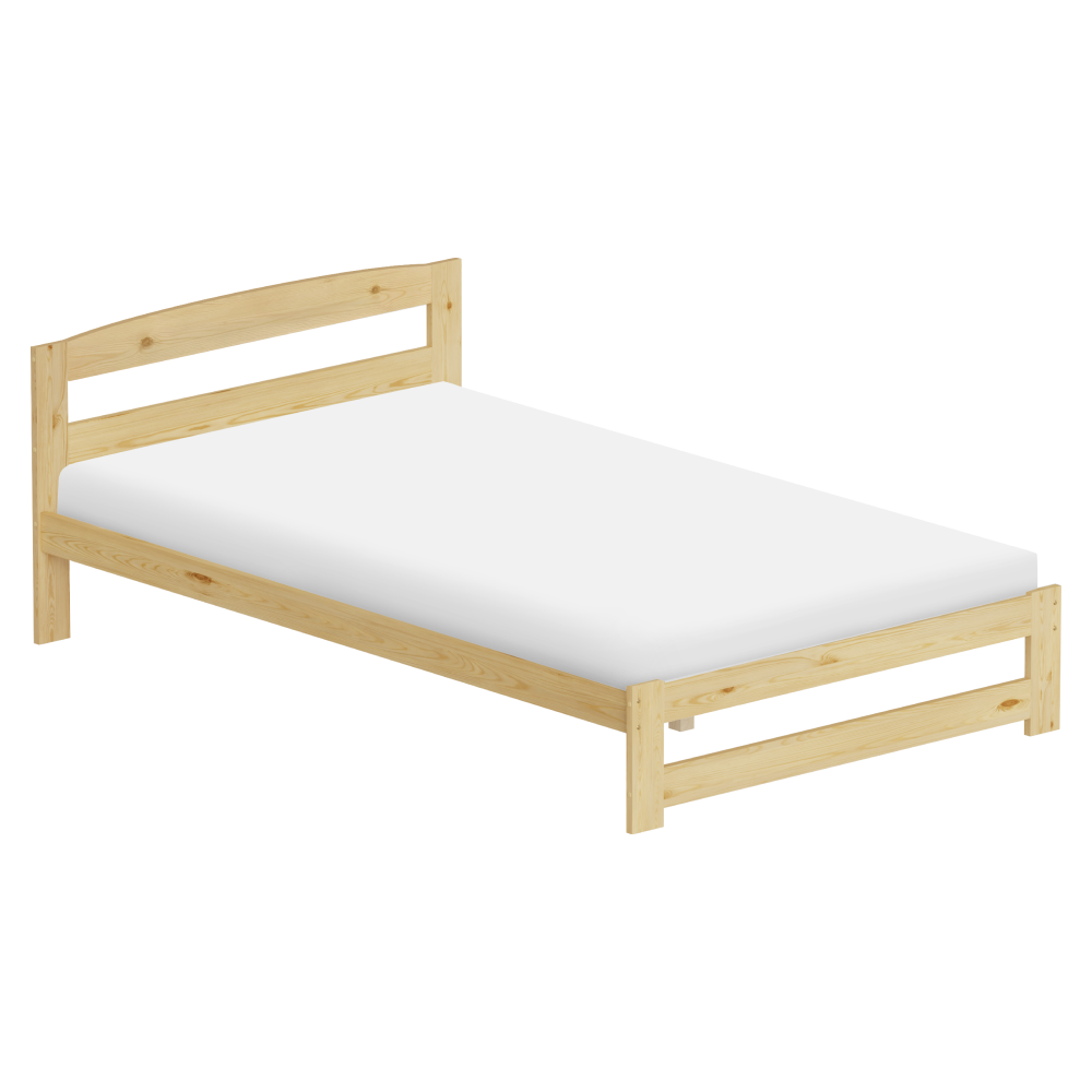 Posteľ s roštom, prírodná, 120x200, AZRA