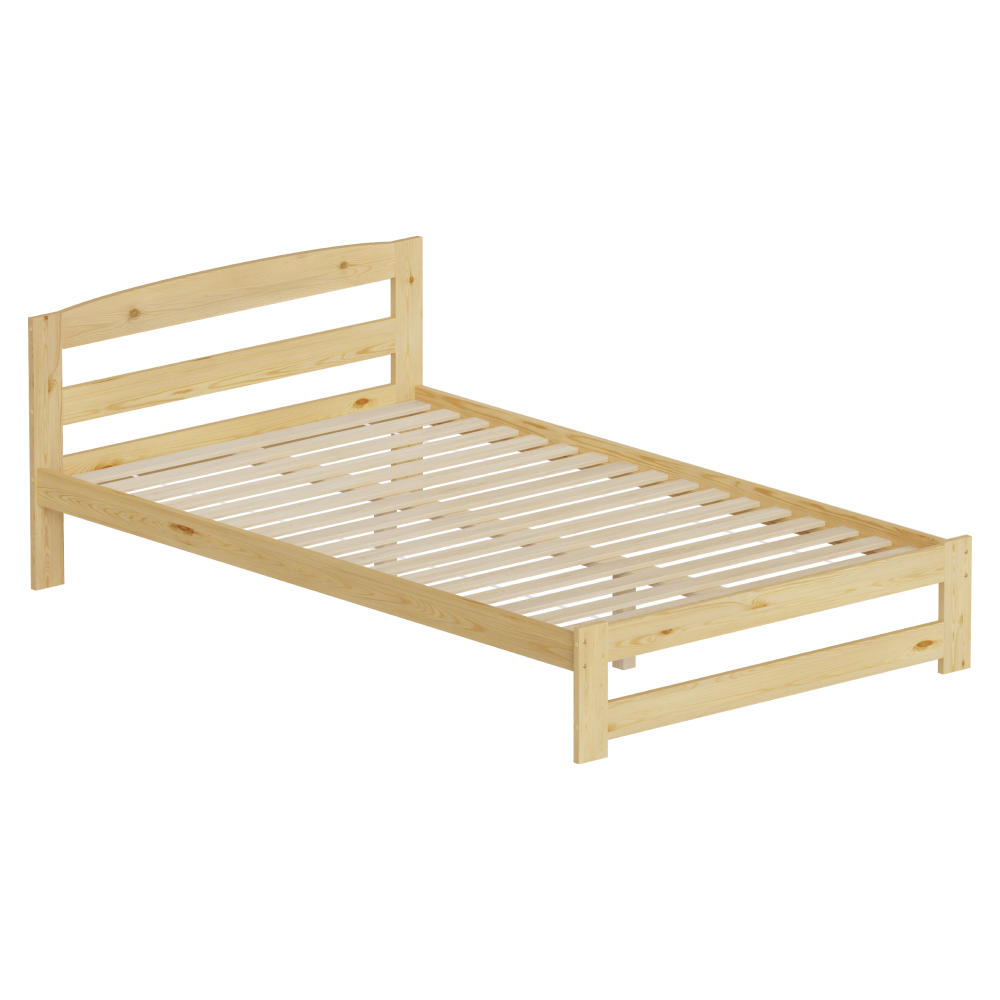 Posteľ s roštom, prírodná, 120x200, AZRA